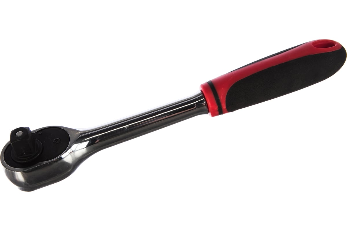 КЛЮЧ трещоточный 1/2" 255 мм 72 зубца для торцевых головок CrV Мастер ЗУБР