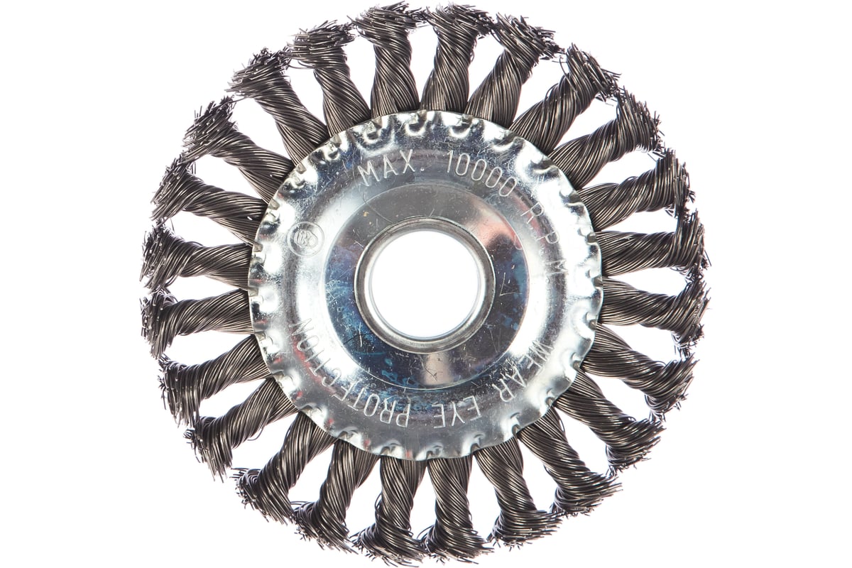 КОРЩЕТКА дисковая 125х22,2 мм плоская витая 0,5 мм для УШМ MATRIX