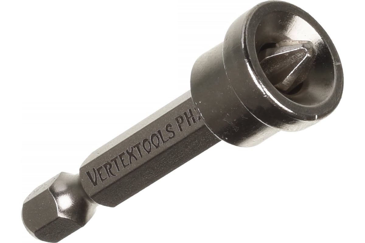 Бита PH2 50 мм c ограничителем для ГКЛ Е1/4" VERTEXTOOLS — фото 8