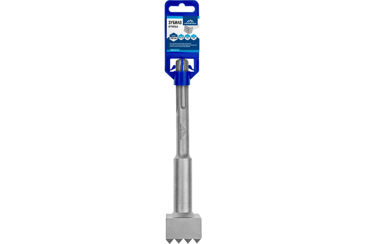 БУЧАРДА SDS-max 240х45х45 мм 16 зубов по бетону VERTEXTOOLS — фото 2