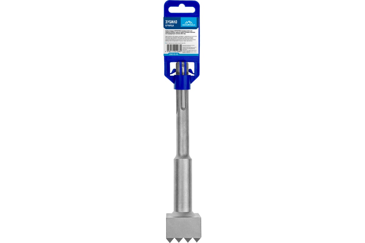 Бучарда SDS-max 240х45х45 мм 16 зубов по бетону VERTEXTOOLS — фото 6