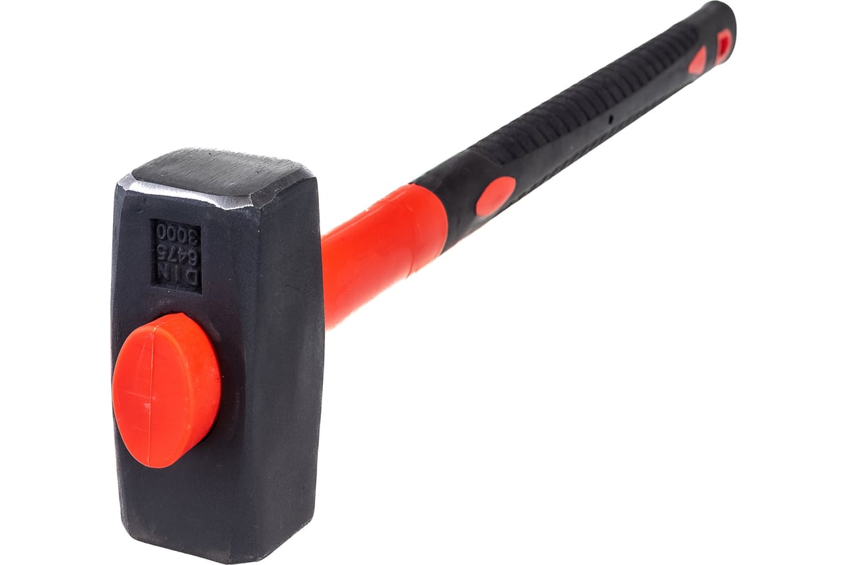 КУВАЛДА 3,0 кг кованая фибергласовая рукоятка Профи BIBER — фото 4