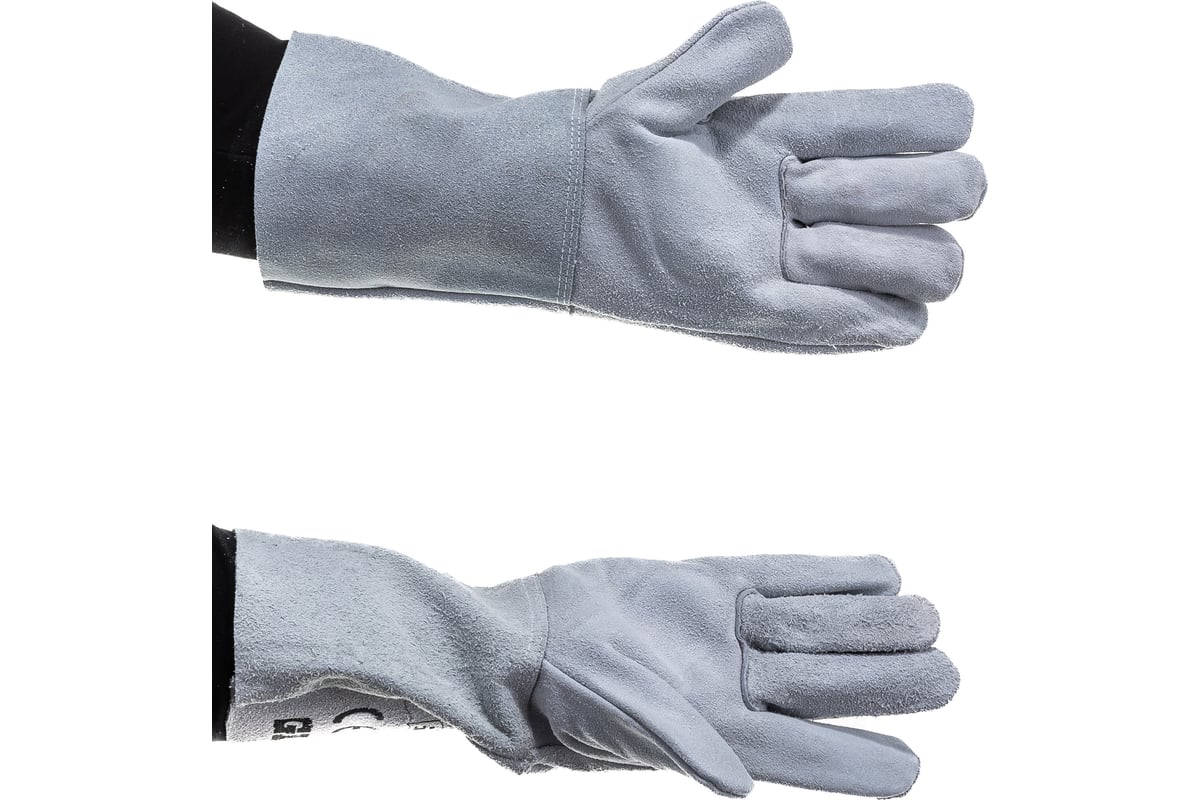 КРАГИ сварщика пятипалые спилок цв. серый