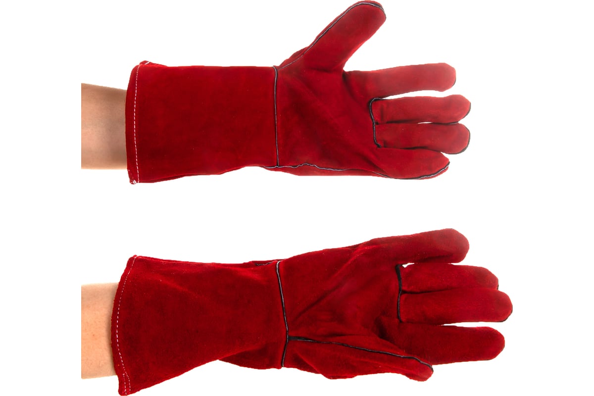 КРАГИ спилковые с подкладом утепленные ТРЕК-12