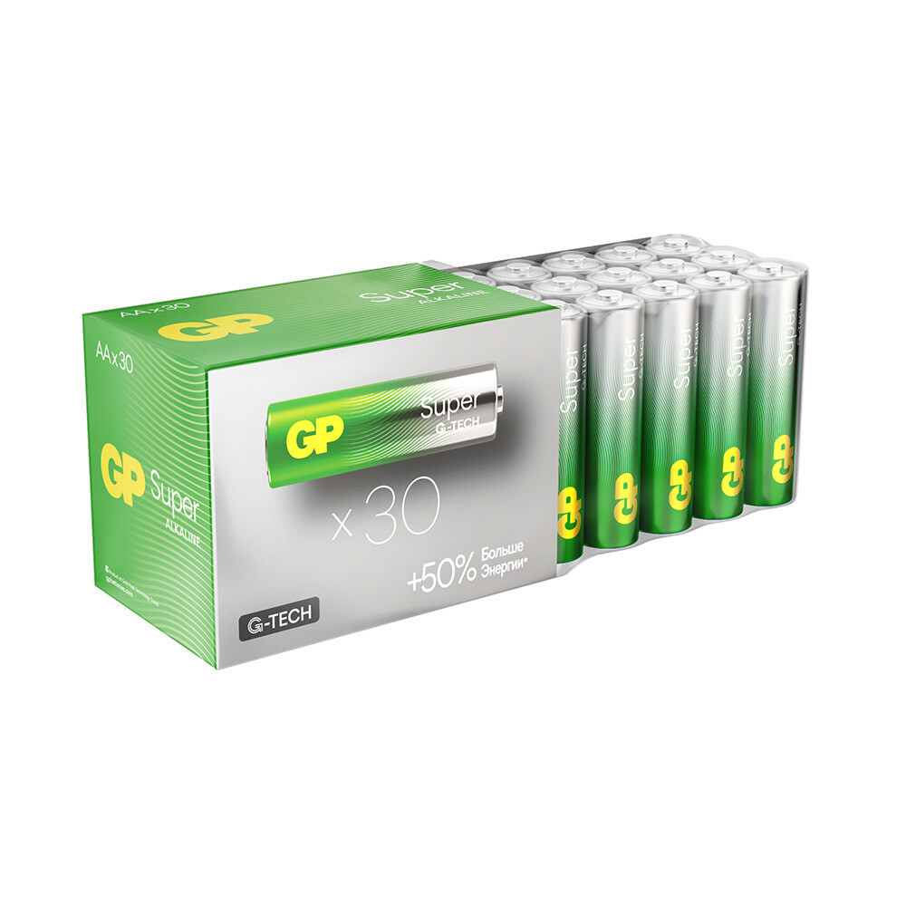 БАТАРЕЙКА AA 1,5 В алкалиновая 15 A LR6 Super Alkaline GP — фото 1