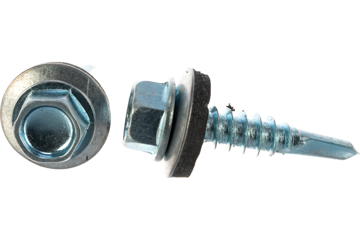 САМОРЕЗ кровельный 5,5х25 мм с буром оцинкованный