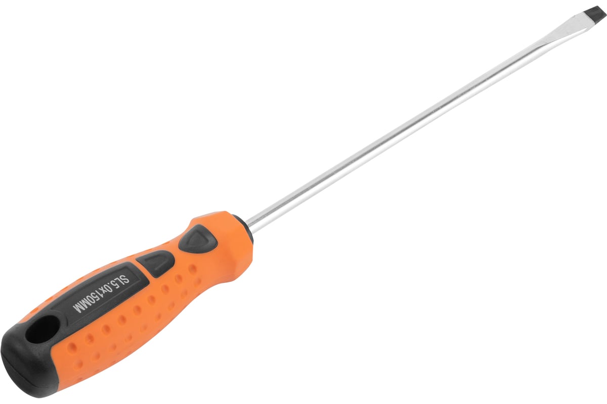 ОТВЕРТКА SL 5х150 мм двухкомпонентная рукоятка магнитный наконечник CrV Point SPARTA — фото 4