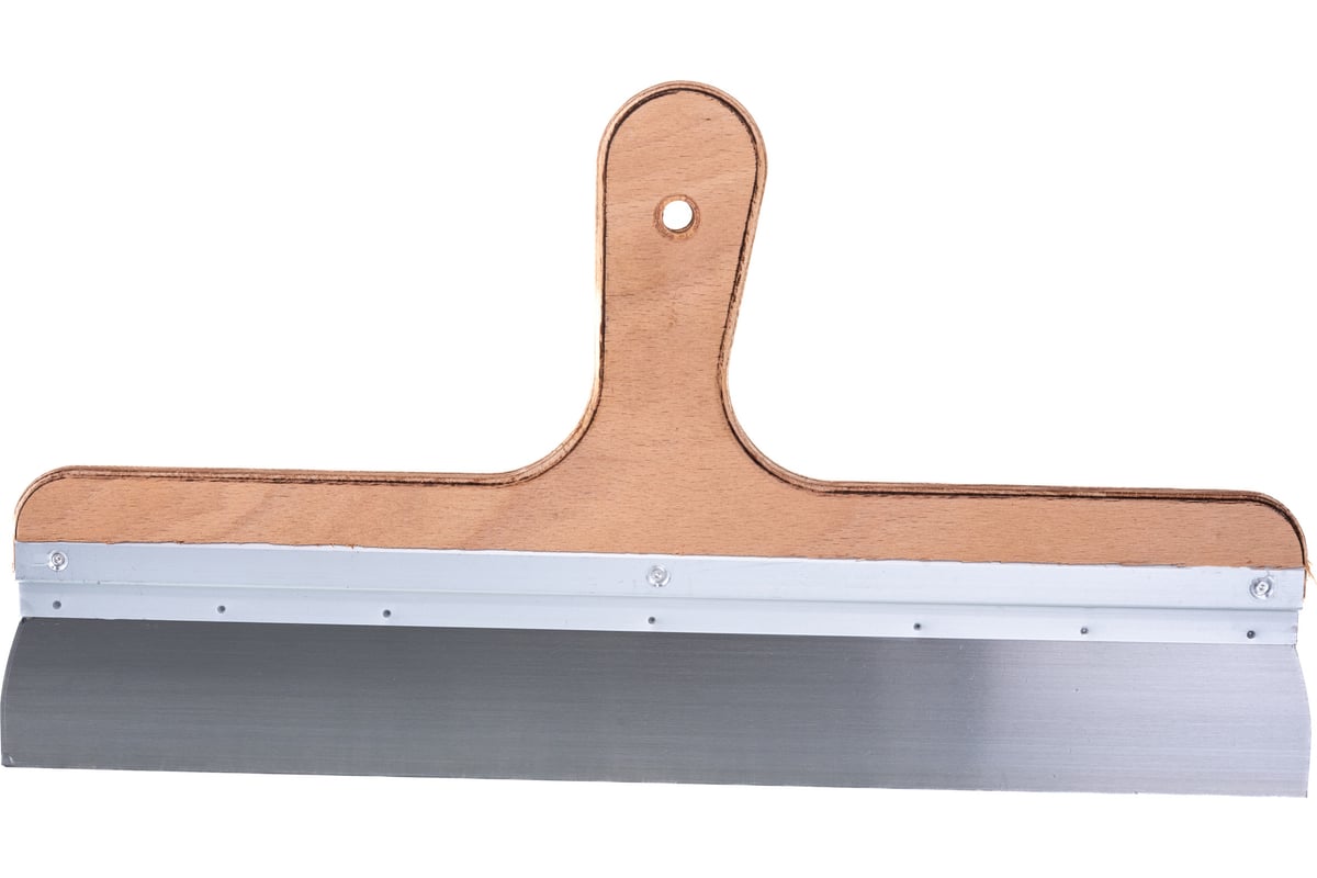 ШПАТЕЛЬ фасадный 400 мм деревянная рукоятка пружинная сталь DEKOR