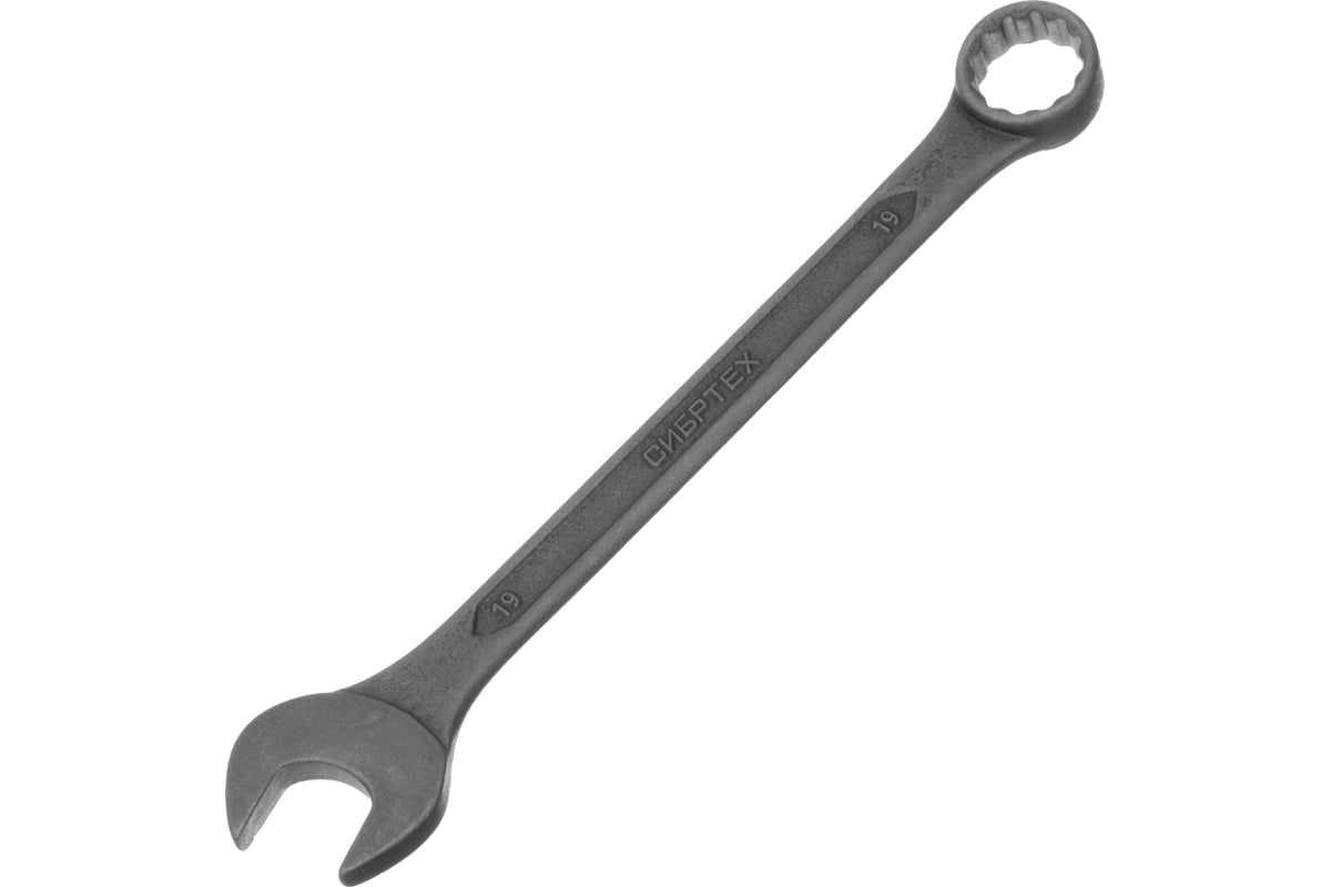 КЛЮЧ гаечный 19 мм комбинированый фосфатированный CrV СИБРТЕХ
