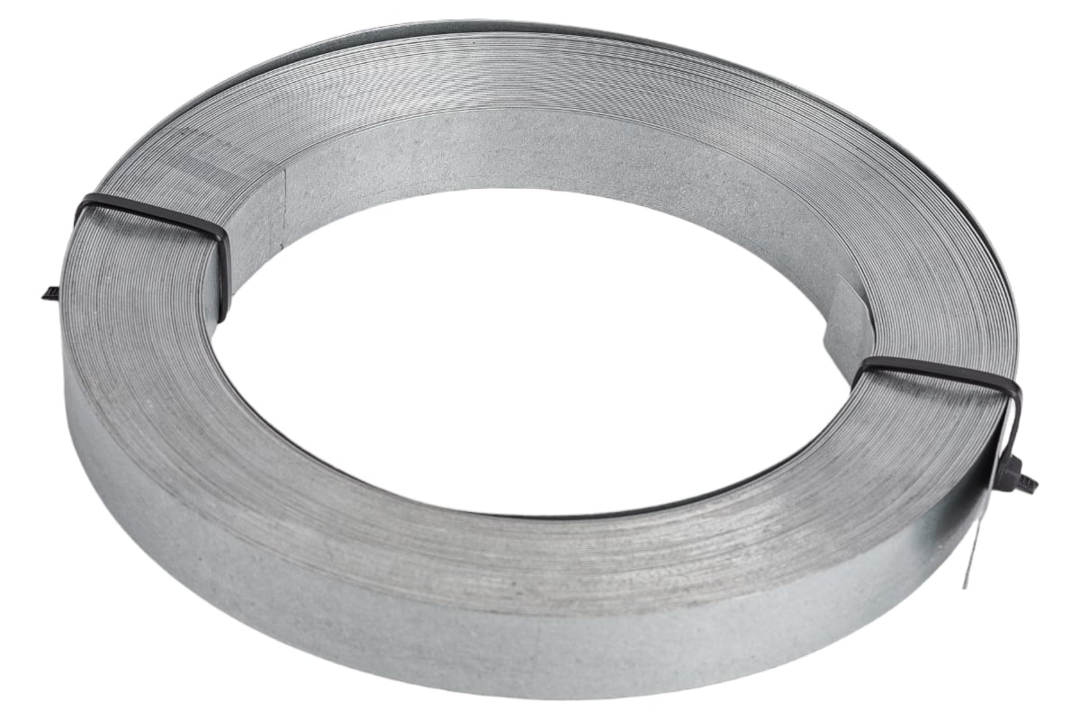 ЛЕНТА упаковочная 20х0,50 мм 25 м неперфорированная прямая оцинкованная