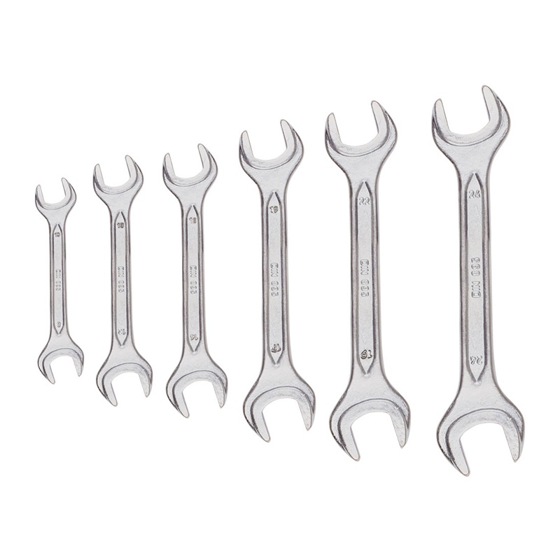 НАБОР ключей гаечных 8-24 мм рожковых 6 предм. BIBER