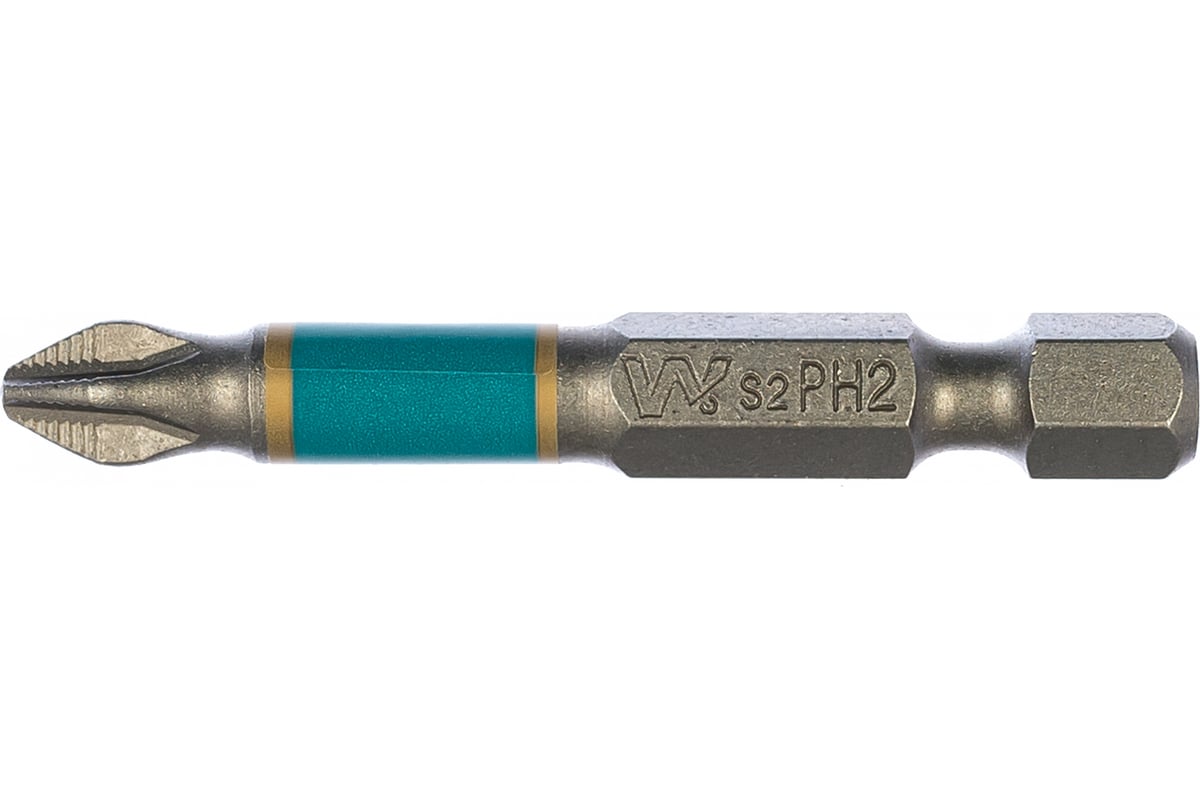 БИТА PH2 50 мм с насечкой Е1/4" Профи WHIRLPOWER