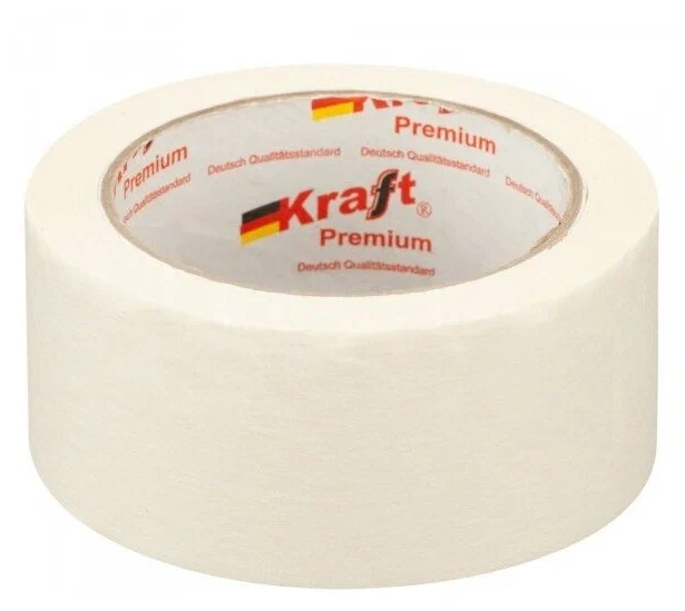 ЛЕНТА малярная 48 мм 50 м клейкая KRAFT цв. белый