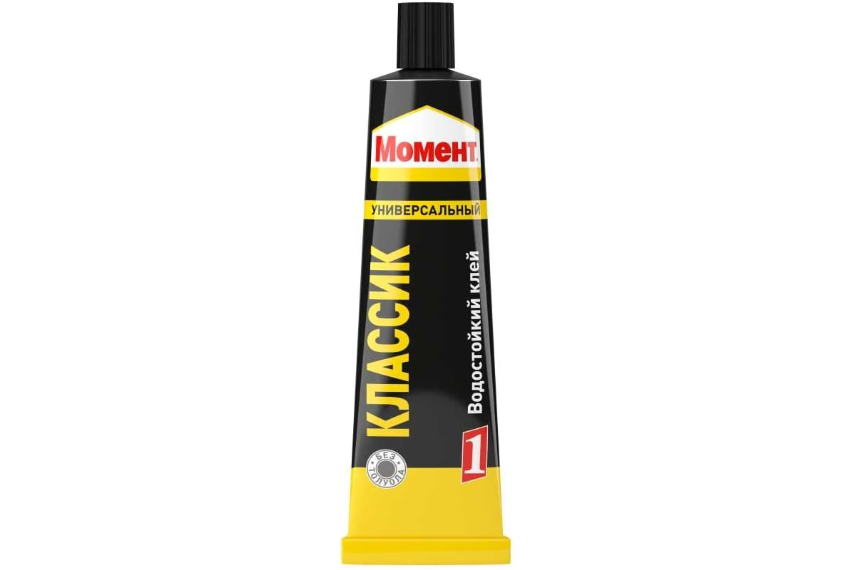 КЛЕЙ каучуковый универсальный туба 125 мл Классик 1 МОМЕНТ цв. желтый