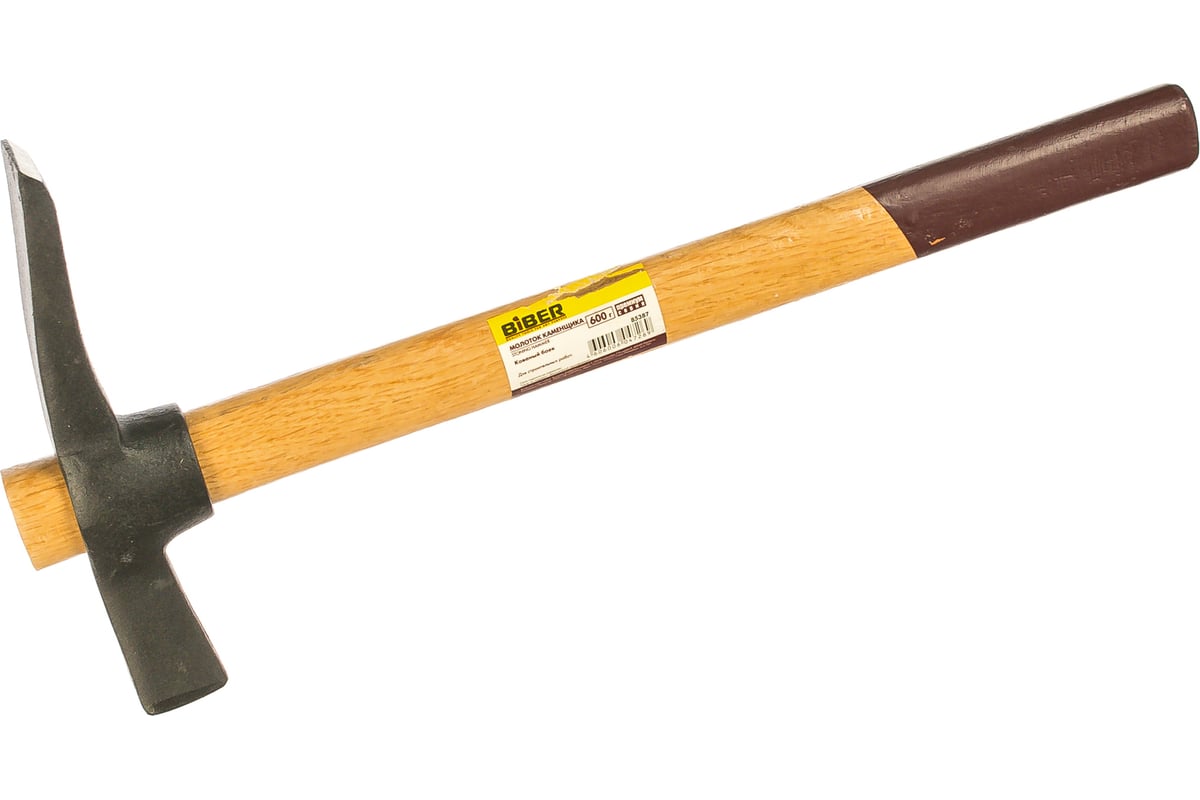 МОЛОТОК каменщика 600 г кованый деревянная рукоятка Премиум BIBER