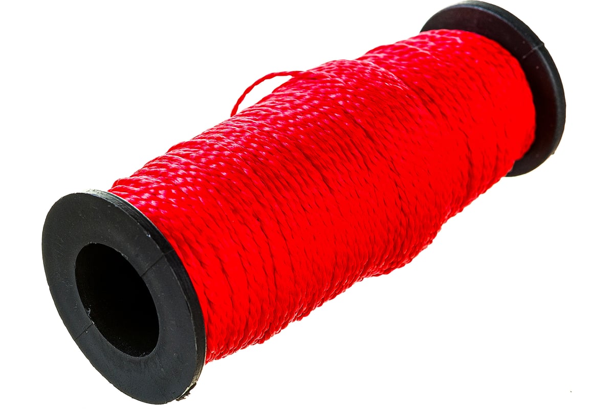 ШНУР разметочный 1,2 мм нейлон 50 м катушка РЕМОКОЛОР цв. красный