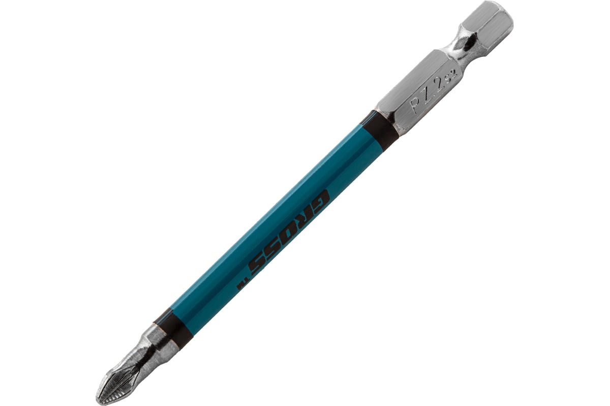 БИТА PZ2 90 мм магнитная с насечкой Е1/4" GROSS — фото 4