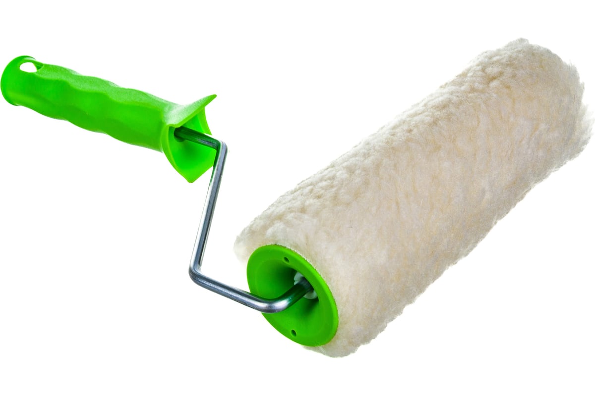 ВАЛИК мех натуральный 200 мм ворс 12 мм D48 мм с ручкой СИБРТЕХ