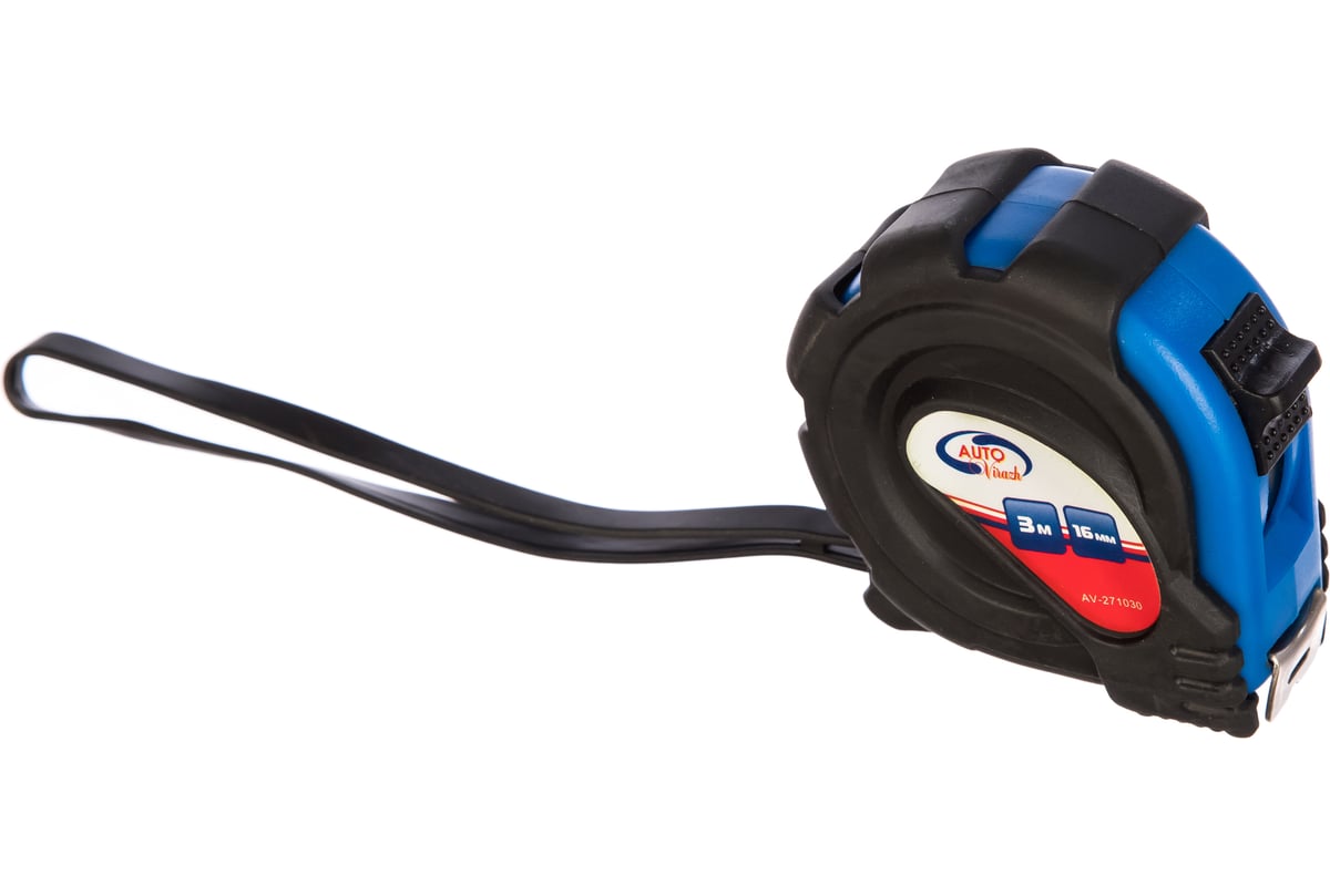 РУЛЕТКА измерительная 3 м 16 мм с фиксатором AUTOVIRAZH