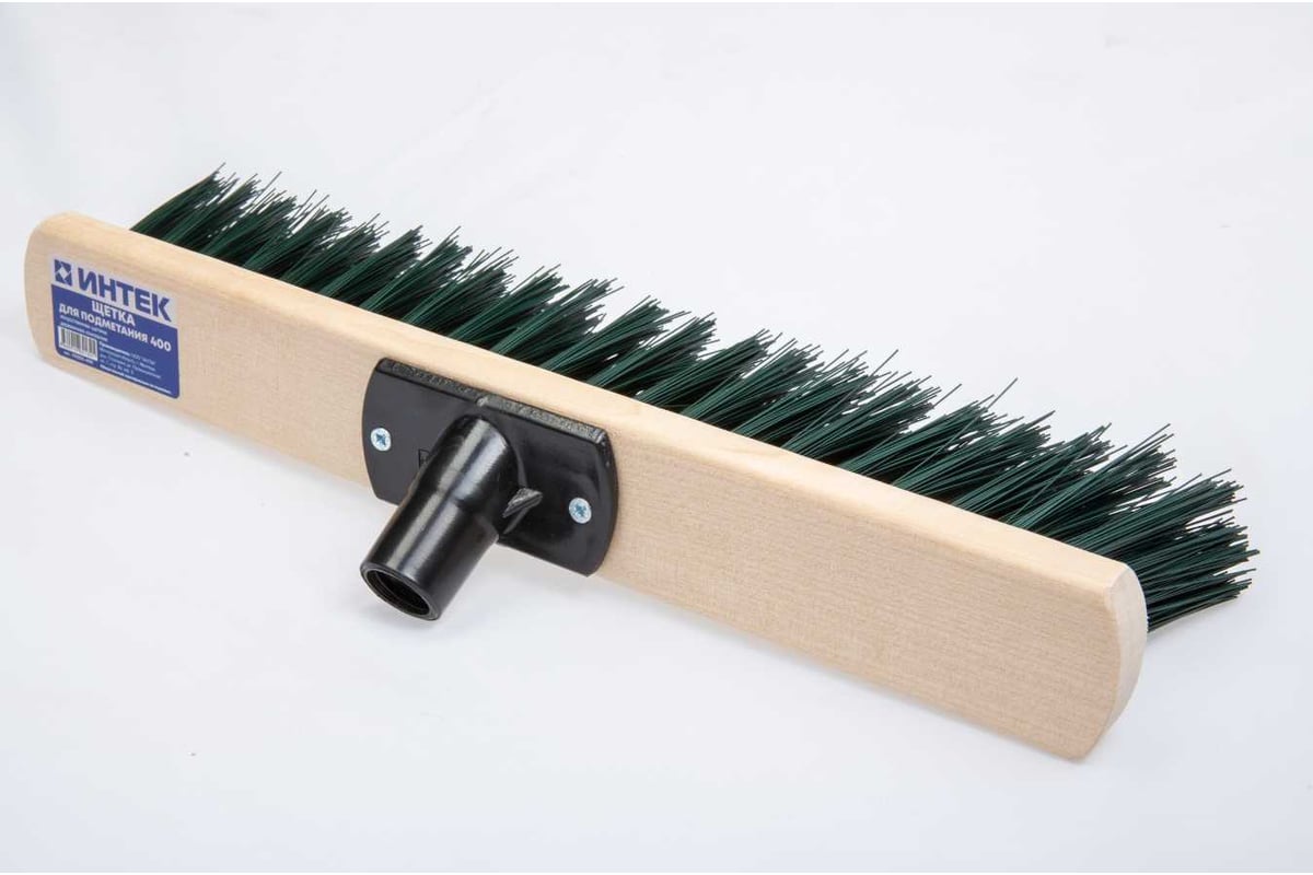 ШВАБРА 400 мм искуственная щетина дерево без рукоятки ИНТЕК