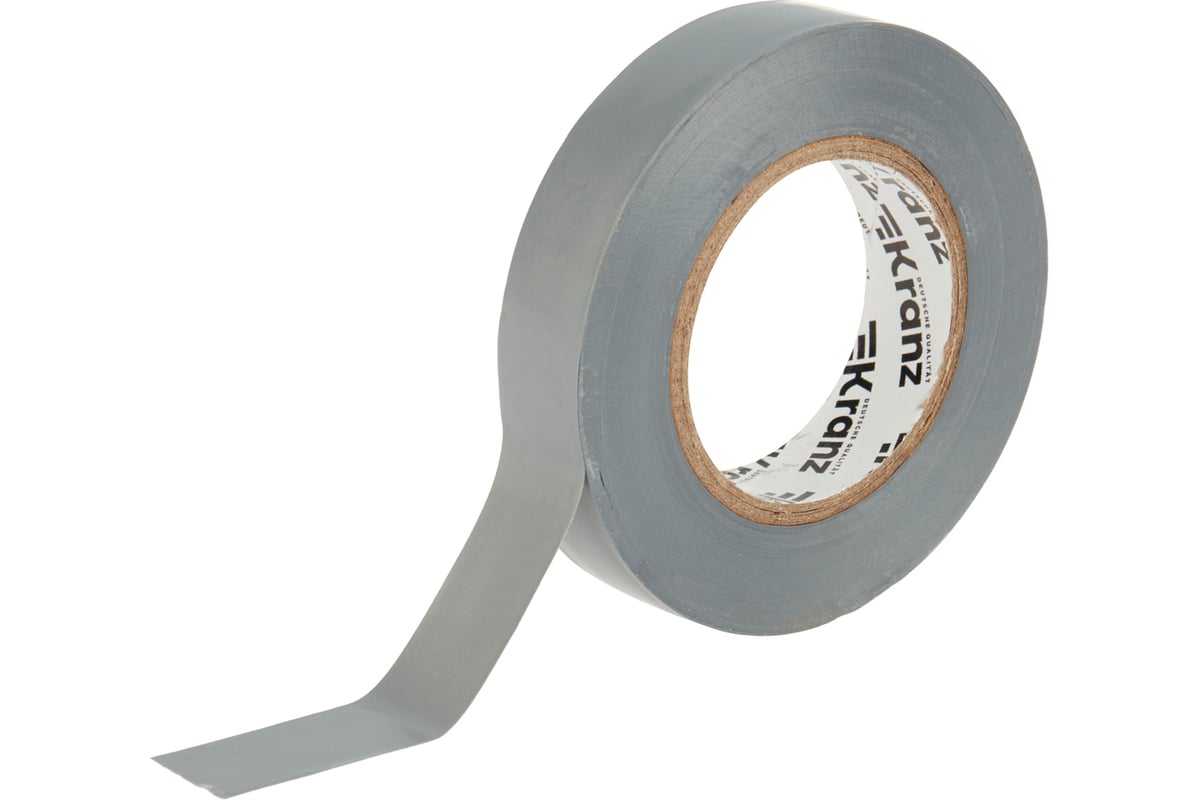 ИЗОЛЕНТА ПВХ 15 мм 25 м KRANZ цв. серый