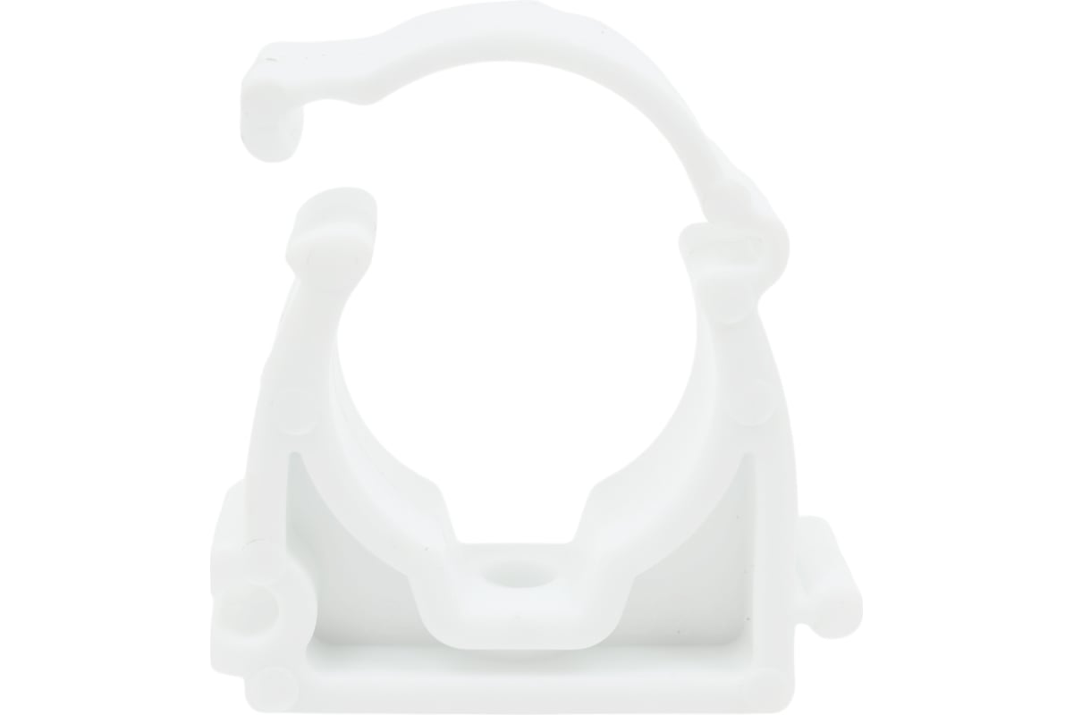 ДЕРЖАТЕЛЬ для труб D25 мм одинарный с защелкой VALFEX цв. белый