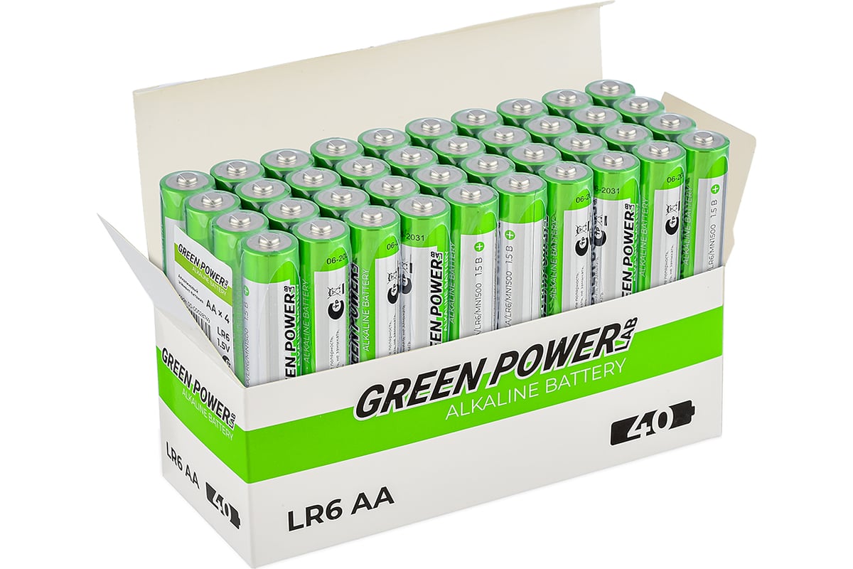БАТАРЕЙКА LR6/АА 1,5 В GREEN POWERLAB