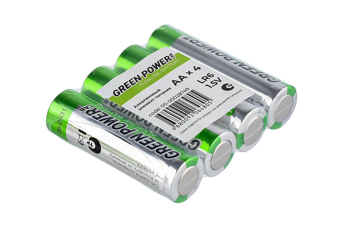 БАТАРЕЙКА LR6/АА 1,5 В GREEN POWERLAB — фото 5