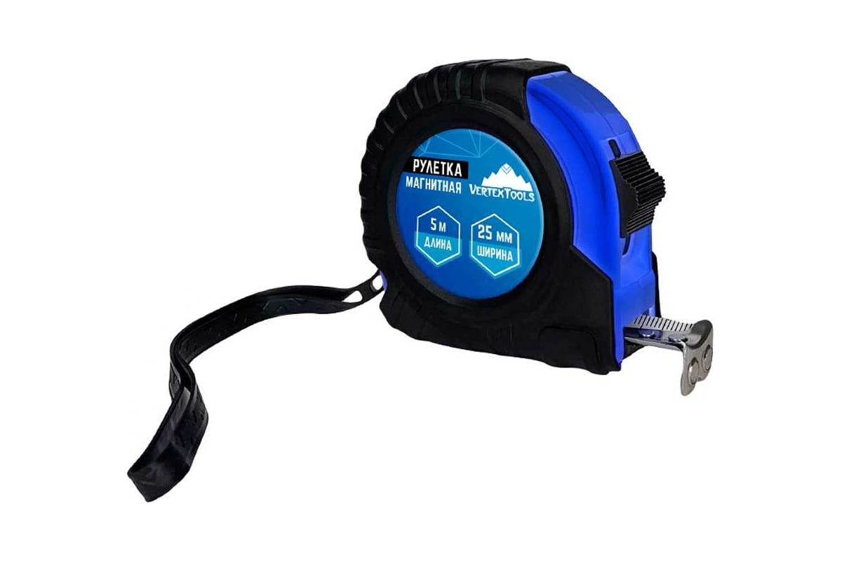 РУЛЕТКА измерительная 5 м 25 мм магнитный зацеп VERTEXTOOLS