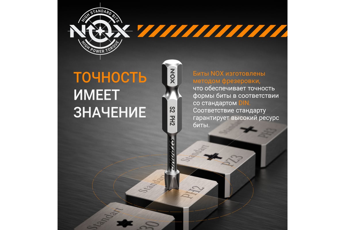 БИТА T/TX25 50 мм торсионная Е1/4" NOX — фото 9