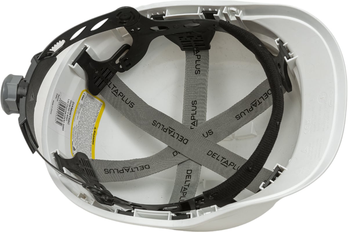 КАСКА защитная с вентиляцией и козырьком АБС-пластик DIAMOND VI WIND DELTA PLUS цв. белый — фото 3