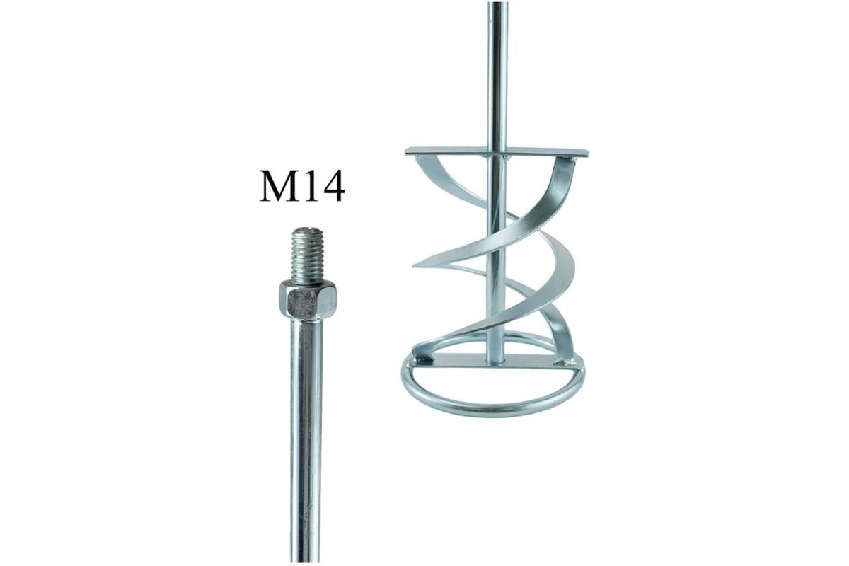 МИКСЕР-НАСАДКА M14 для строительных смесей 140х600 мм TORGWIN — фото 5