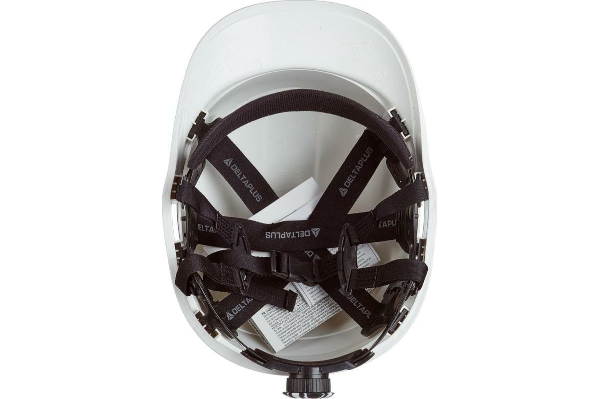 КАСКА защитная храповый механизм/козырек Baseball Diamond V Up DELTA PLUS цв. белый — фото 3