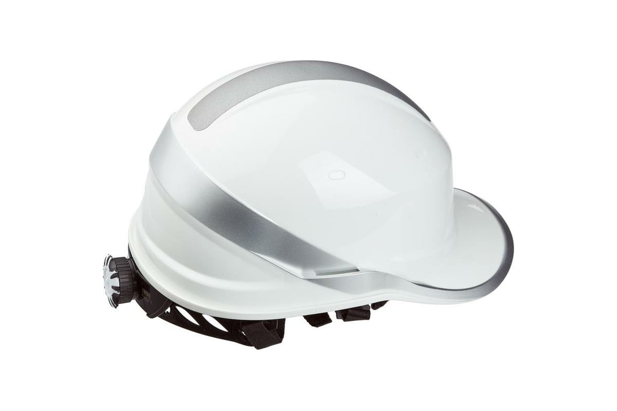 КАСКА защитная храповый механизм/козырек Baseball Diamond V Up DELTA PLUS цв. белый — фото 4