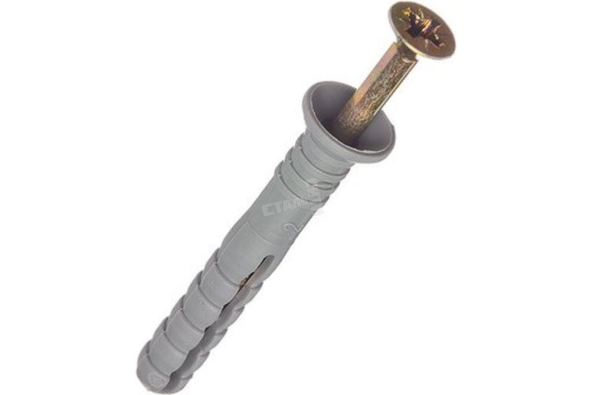 ДЮБЕЛЬ с гвоздем D6 мм 60 мм потайная манжета