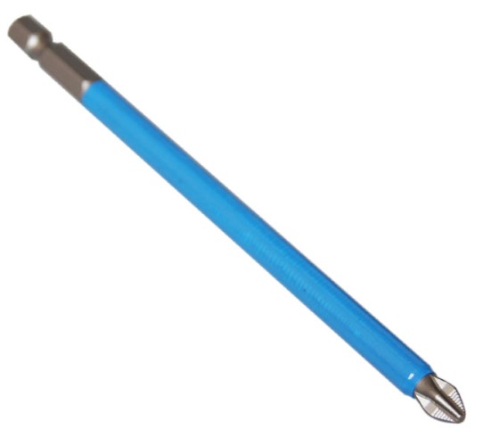 Бита PH2 250 мм магнитная с насечкой Е1/4" WHIRLPOWER