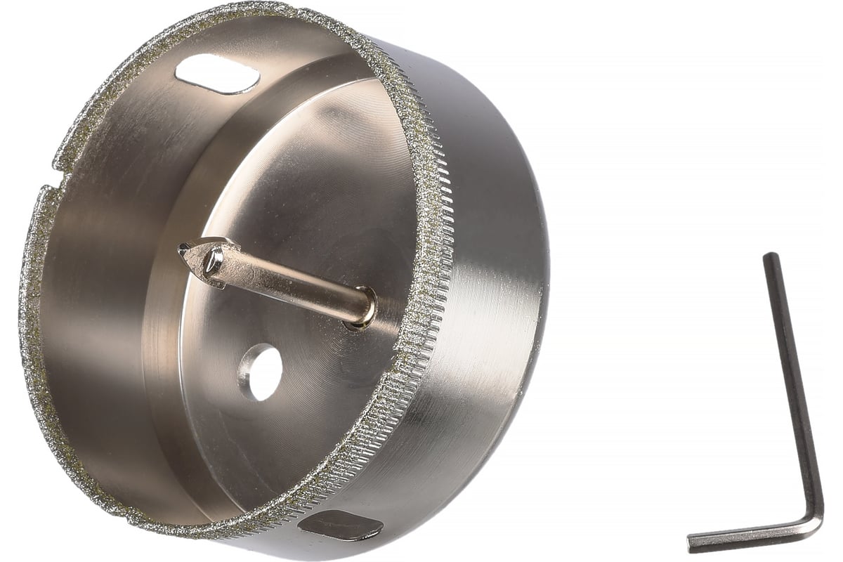 КОРОНКА алмазная 68х31х55 мм по керамике и стеклу с центрирующим сверлом цилиндр VERTEXTOOLS