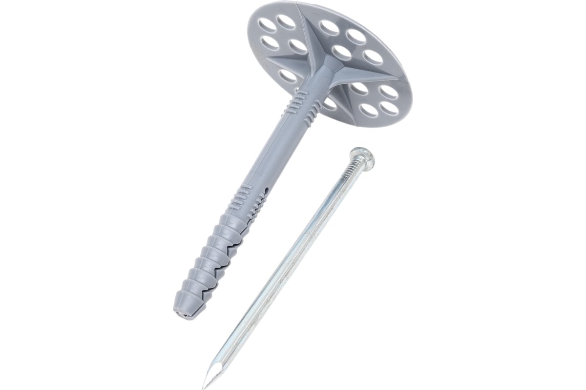 ДЮБЕЛЬ-ГВОЗДЬ для изоляции D10 мм 100 мм с металлическим гвоздем