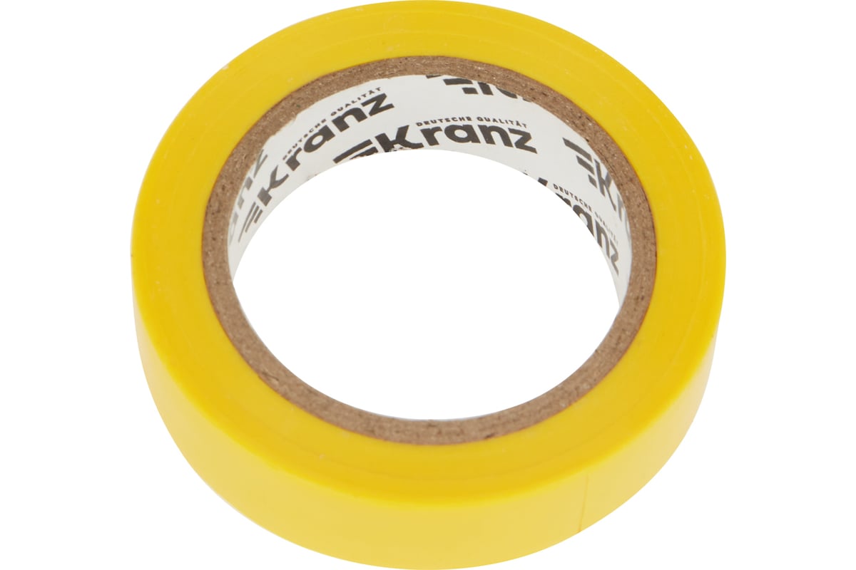 ИЗОЛЕНТА ПВХ 15 мм 10 м KRANZ цв. желтый