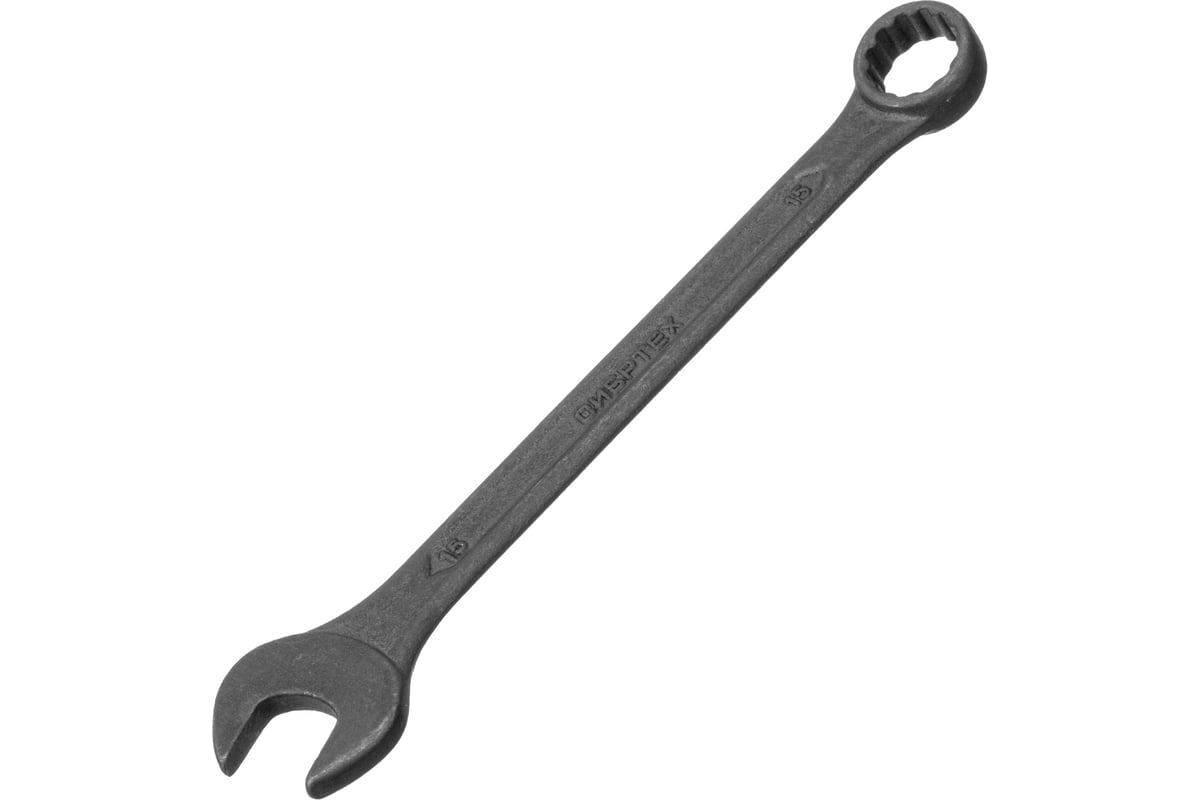 КЛЮЧ гаечный 15 мм комбинированый фосфатированный CrV СИБРТЕХ
