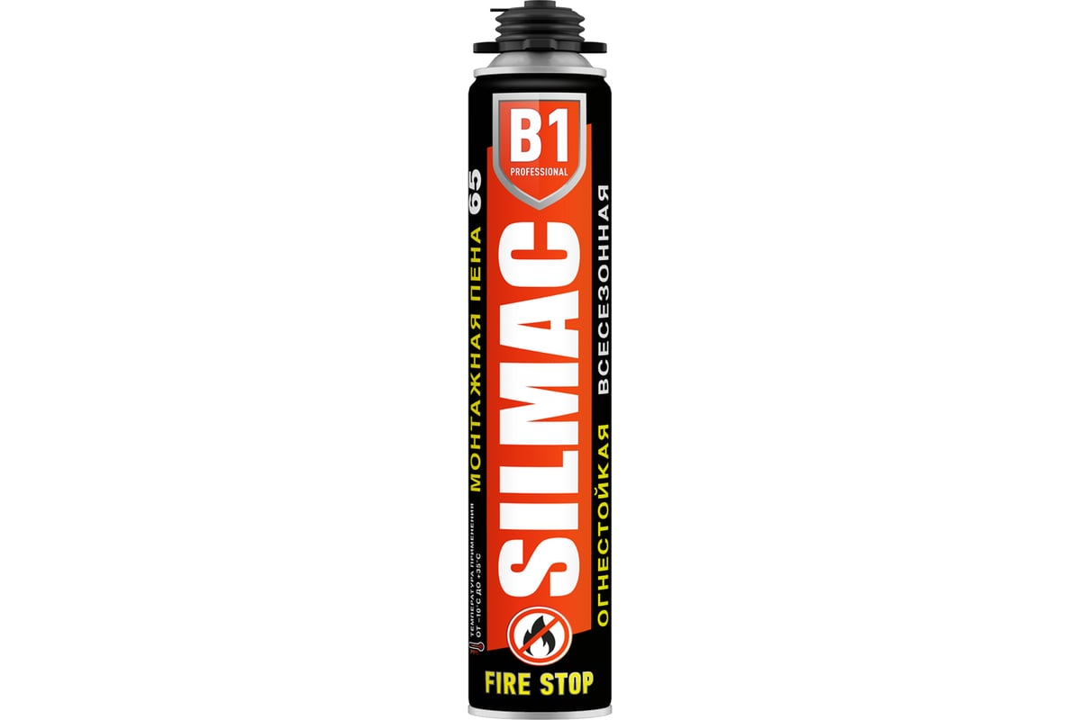 ПЕНА монтажная противопожарная 850 мл SILMAC PROFESSIONAL B1