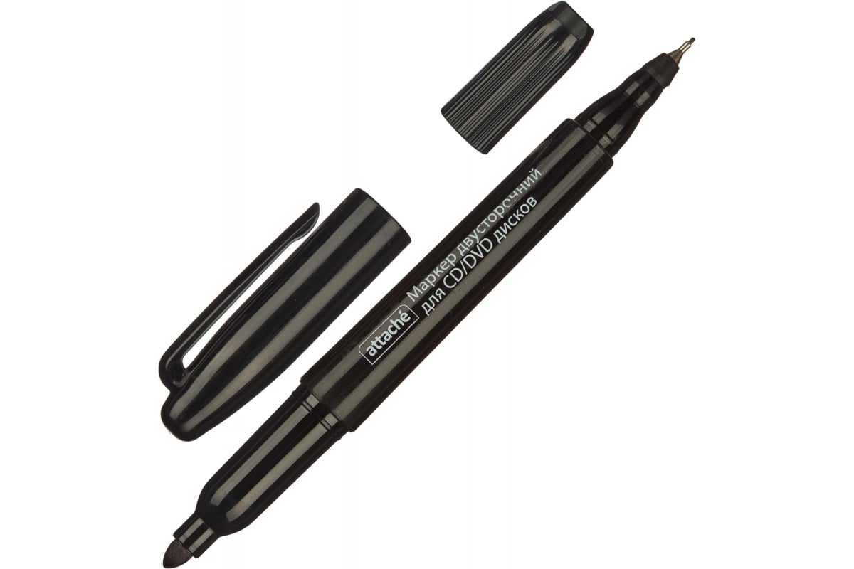 МАРКЕР перманентный 1/0,5 мм двусторонний LIT цв. черный