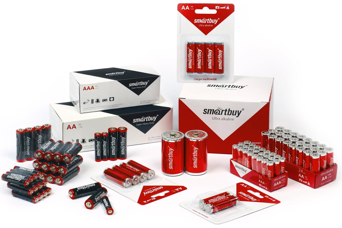 БАТАРЕЙКА AAA 1,5 В щелочная/алкалиновая LR03 SMARTBUY