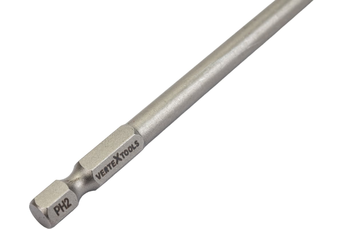 Бита PH2 150 мм магнитная Е1/4" VERTEXTOOLS — фото 7