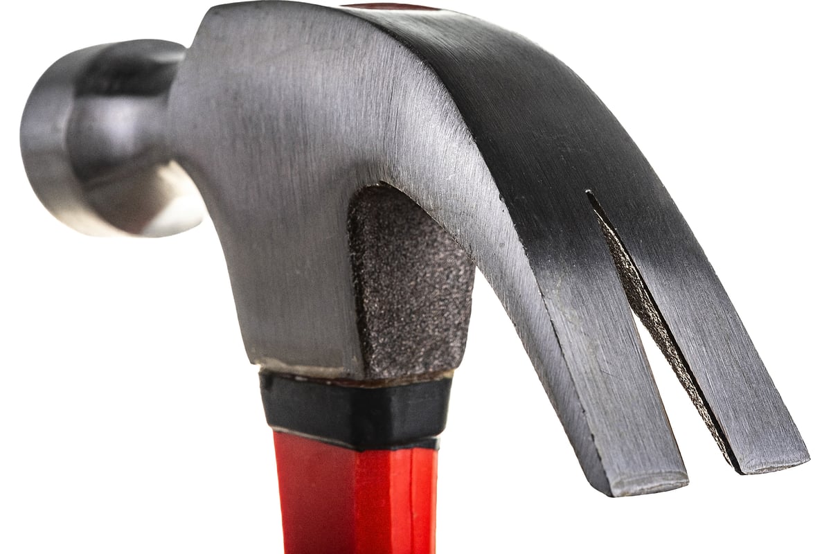 МОЛОТОК-ГВОЗДОДЕР столярный 600 г кованый фибергласовая рукоятка Профи BIBER — фото 3