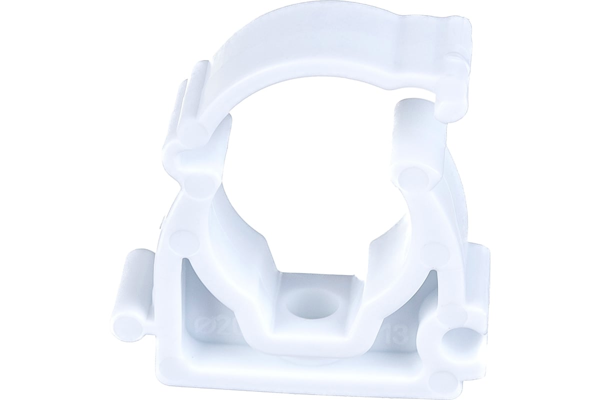 ДЕРЖАТЕЛЬ для труб D20 мм одинарный с защелкой VALFEX цв. белый
