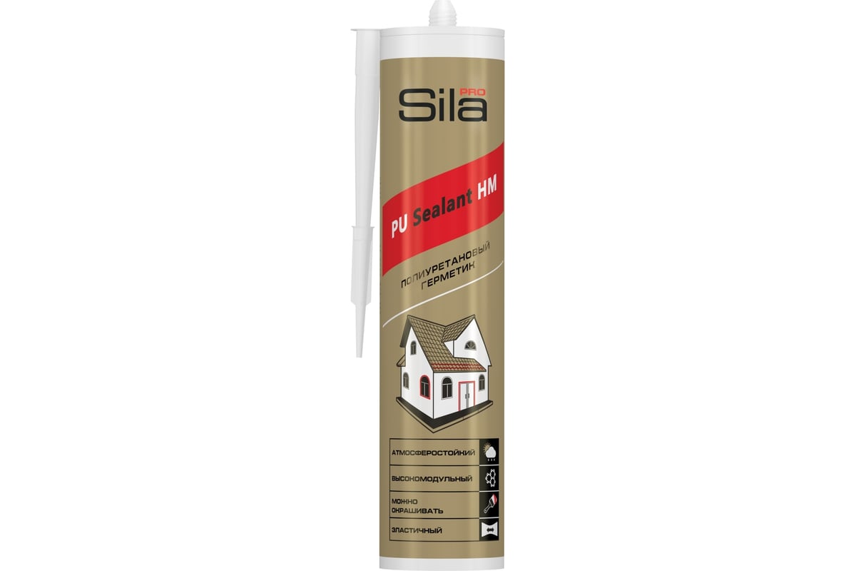 ГЕРМЕТИК полиуретановый высокомодульный 280 мл PRO PU Sealant HM WHITE SILA RAL 9010 цв. белый