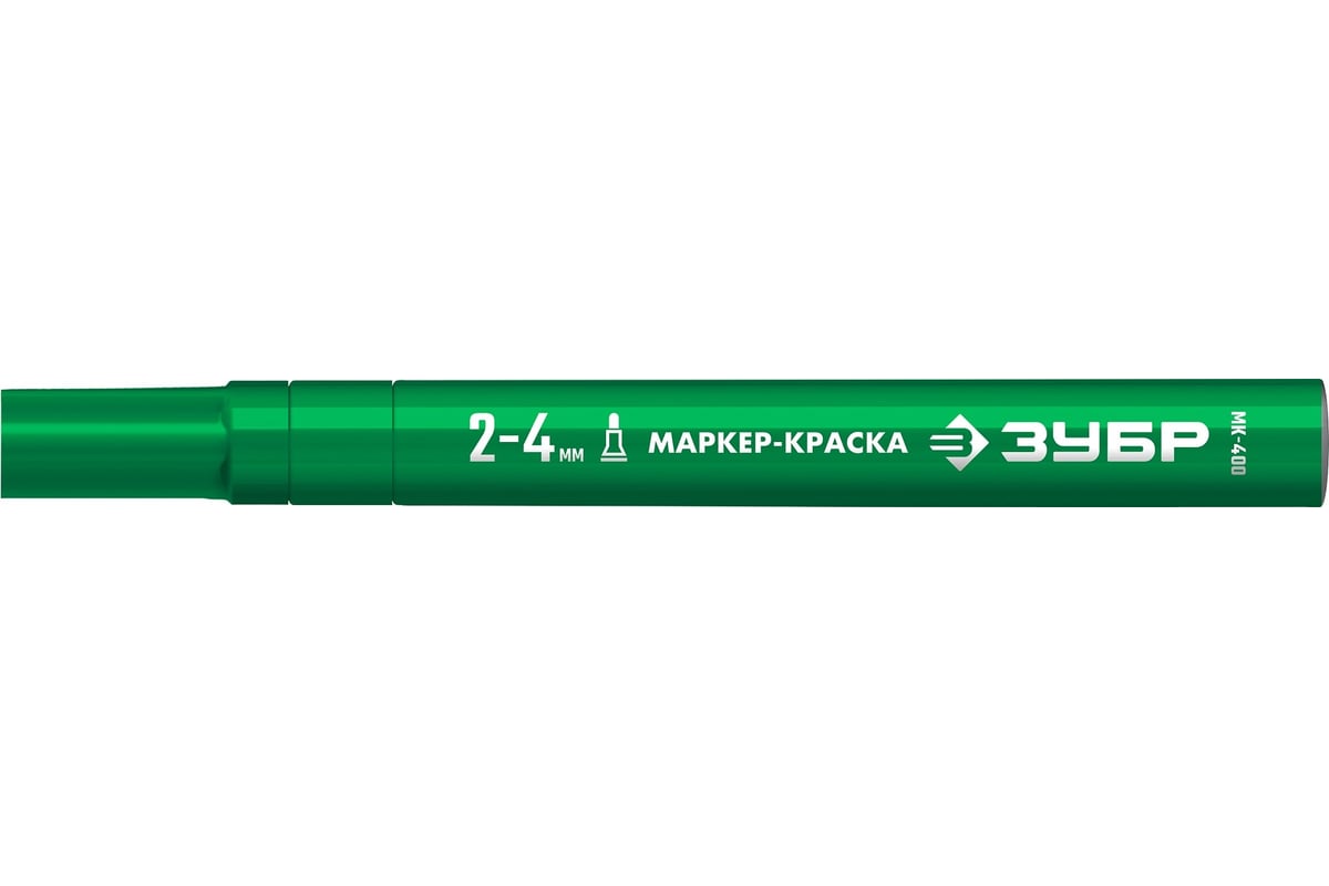 Маркер лаковый 4 мм МК-400 ЗУБР цв. зеленый — фото 2