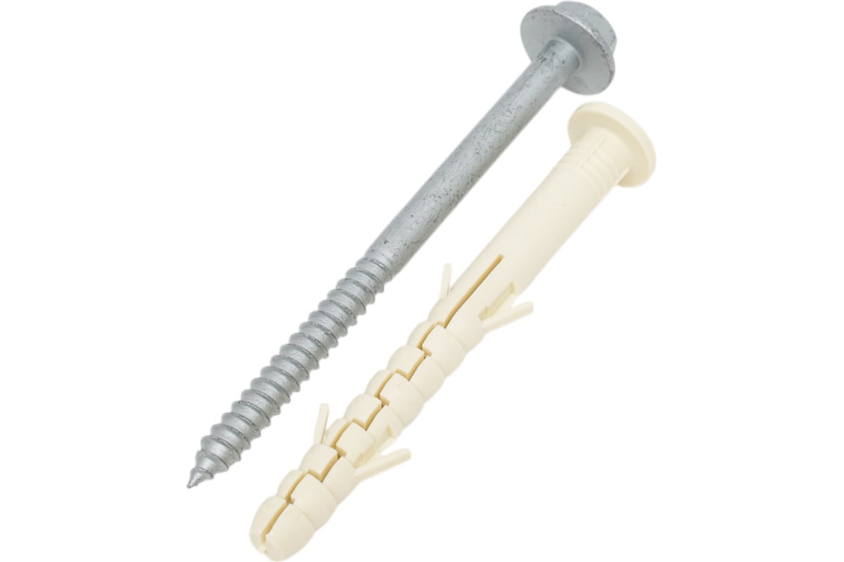 ДЮБЕЛЬ фасадный D10 мм 100 мм с шурупом HEX S-UF SW13 T40 MG SORMAT