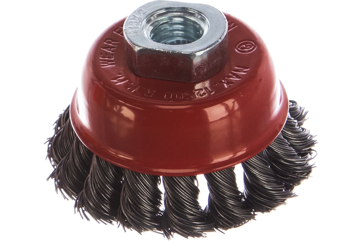 КОРЩЕТКА чашечная 65 мм витая 0,5 мм М14 для УШМ MATRIX